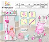 OBL10025920 - 14寸英文12声IC喝水撒尿女娃（配吸水奶瓶.尿盆.尿裤.铁车套装系列）