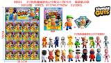 OBL10036084 - 3寸跌跌撞撞游戏公仔单只+3张卡片 锡袋装20款 16只大板 卡片和20款公仔随机