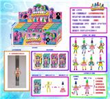OBL10036204 - 4寸跳舞香肠公仔单只公仔+鞋子+衣服+仿真发18只盲盒展示盒装（1款）(装磁铁)带铁线 环保材质