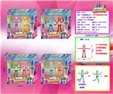 OBL10036208 - 4寸跳舞香肠公仔2只公仔+鞋子盒装（4款）带铁线 环保材质