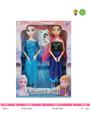 OBL10037031 - 11寸实身9关节冰雪芭比娃娃两姐妹公主（灯光音乐功能身）娃娃