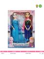 OBL10037033 - 11寸实身9关节冰雪芭比娃娃两姐妹公主（灯光音乐功能身）娃娃加魔术棒