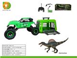 OBL10041600 - 捕捉恐龙计划之1:12大吉普遥控车捕捉棘背龙，车身包电，用7.4V锂电池和USB线, 遥控器不包电，2xAA