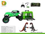 OBL10041610 - 捕捉恐龙计划之1:12大吉普遥控车捕捉镰刀龙,2色混装，车身包电，用7.4V锂电池和USB线, 遥控器不包电，2xAA
