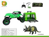 OBL10041614 - 捕捉恐龙计划之1:12大吉普遥控车捕捉三角龙，车身包电，用7.4V锂电池和USB线, 遥控器不包电，2xAA