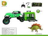 OBL10041620 - 捕捉恐龙计划之1:12大吉普遥控车捕捉剑龙，笼子带IC包电3xAG13，车身包电，用7.4V锂电池和USB线,遥控器不包电，2xAA