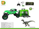 OBL10041621 - 捕捉恐龙计划之1:12大吉普遥控车捕捉迅猛龙，笼子带IC包电3xAG13，车身包电，用7.4V锂电池和USB线,遥控器不包电，2xAA