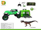 OBL10041623 - 捕捉恐龙计划之1:12大吉普遥控车捕捉异特龙，笼子带IC包电3xAG13，车身包电，用7.4V锂电池和USB线,遥控器不包电，2xAA