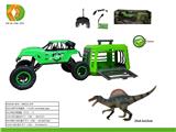 OBL10041624 - 捕捉恐龙计划之1:12大吉普遥控车捕捉棘背龙，笼子带IC包电3xAG13，车身包电，用7.4V锂电池和USB线,遥控器不包电，2xAA