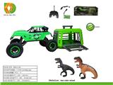 OBL10041633 - 捕捉恐龙计划之1:12大吉普遥控车捕捉南巨龙，2色混装，笼子带IC包电3xAG13，车身包电，用7.4V锂电池和USB线,遥控器不包电，2xAA