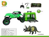OBL10041638 - 捕捉恐龙计划之1:12大吉普遥控车捕捉三角龙，笼子带IC包电3xAG13，车身包电，用7.4V锂电池和USB线,遥控器不包电，2xAA