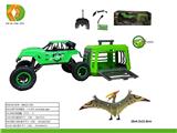 OBL10041641 - 捕捉恐龙计划之1:12大吉普遥控车捕捉翼龙，笼子带IC包电3xAG13，车身包电，用7.4V锂电池和USB线,遥控器不包电，2xAA