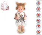 OBL10049523 - 55cm重生娃娃软胶高仿真婴儿娃娃（植发工艺）带奶瓶，磁性奶嘴，尿布，出生卡，带重力感应发声功能，发卡