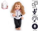 OBL10049582 - 55cm重生娃娃软胶高仿真婴儿娃娃（植发工艺）带奶瓶，磁性奶嘴，尿布，出生卡，带智能对话，学舌功能