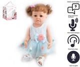 OBL10049590 - 55cm重生娃娃软胶高仿真婴儿娃娃（植发工艺）带奶瓶，磁性奶嘴，尿布，出生卡，带智能对话，学舌功能