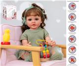 OBL10049615 - 55cm重生娃娃软胶高仿真婴儿娃娃（植发工艺）高级彩绘带奶瓶，磁性奶嘴，尿布，出生卡，带重力感应发声功能