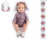 OBL10049625 - 55cm重生娃娃软胶高仿真婴儿娃娃（植发工艺）带奶瓶，磁性奶嘴，尿布，出生卡，带重力感应发声功能