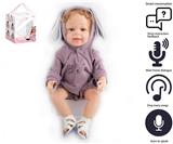 OBL10049626 - 55cm重生娃娃软胶高仿真婴儿娃娃（植发工艺）带奶瓶，磁性奶嘴，尿布，出生卡，带智能对话，学舌功能