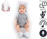 OBL10049630 - 55cm重生娃娃软胶高仿真婴儿娃娃（植发工艺）带奶瓶，磁性奶嘴，尿布，出生卡，带智能对话，学舌功能