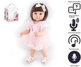 OBL10049648 - 57cm重生娃娃高仿真婴儿娃娃，直身可站（假发套）带奶瓶，磁性奶嘴，尿布，出生卡，带智能对话，学舌功能