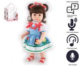 OBL10049650 - 57cm重生娃娃高仿真婴儿娃娃，直身可站（假发套）带奶瓶，磁性奶嘴，尿布，出生卡，带智能对话，学舌功能