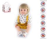 OBL10049739 - 55cm重生娃娃高仿真婴儿娃娃（假发套）带奶瓶，磁性奶嘴，尿布，出生卡，带重力感应发声功能