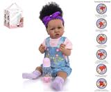OBL10049921 - 58cm重生娃娃高仿真婴儿娃娃（普通PP车发）带奶瓶，磁性奶嘴，尿布，出生卡，带重力感应发声功能