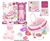 OBL10055715 - 14寸搪胶娃娃护理手提篮套装（喝水，尿尿，12声IC）