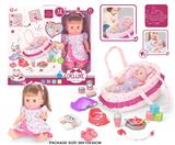 OBL10055722 - 14寸搪胶娃娃护理手提篮套装（喝水，尿尿，12声IC）