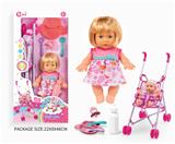 OBL10055945 - 四声9寸女孩娃娃带推车