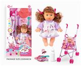 OBL10055949 - 四声9寸女孩娃娃带推车