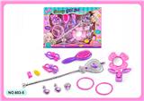 OBL10056283 - 跨境女孩玩具公主仙女棒魔棒电镀皇冠饰品宝石水晶装扮过家家新款DIY套装