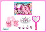 OBL10056284 - 跨境女孩玩具公主仙女棒魔棒电镀皇冠饰品宝石水晶装扮过家家新款DIY套装