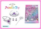 OBL10056290 - 跨境女孩玩具公主仙女棒魔棒电镀皇冠饰品宝石水晶装扮过家家新款DIY套装