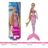 OBL10057555 - 11寸实身长辫美人鱼公主 带灯光和音乐功能     包电：3粒LR44纽扣电池