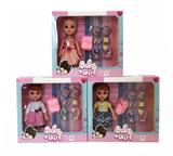 OBL10058884 - 3款混装9寸音乐空身3D眼上学肥童娃娃