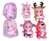 OBL10063443 - 14寸书包搪胶带音乐会流眼泪哭泣娃娃配奶瓶奶嘴四款混装