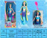 OBL10066396 - 13.5英寸灯光音乐实身美人鱼长发公主配梳子 包 发夹