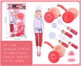 OBL10067745 - 美女厨师与仿真餐具