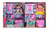 OBL10069589 - 10寸搪胶发声女娃娃配装扮用品两款混装