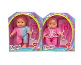 OBL10071710 - 12寸全身搪胶3D眼表情娃娃带配件（带音乐）