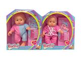 OBL10071717 - 12寸全身搪胶3D眼表情娃娃带配件（带音乐）