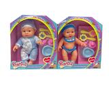 OBL10071736 - 12寸全身搪胶3D眼表情娃娃带配件（带音乐）