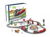 OBL10072943 - DIY电动牧场轨道列车带灯（带声轨道）(72PCS)