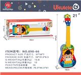 OBL10078617 - 21寸卡通尤克里里吉他
1色4条胶丝，旋钮铁
配送：背带、教程、拨片
