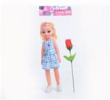 OBL10080843 - 14寸空心肥童音乐娃娃（IC;英文音乐）+（一朵大玫瑰花）套装