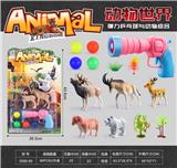 OBL10081519 - 弹力乒乓球枪+动物组合