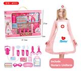 OBL10086455 - 女孩双吸开窗盒带护士围裙医具18PCS包8AG10