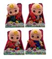 OBL10086887 - 14寸搪胶cocomelon超级宝贝带四声音乐DAD .Mother.Angry.CryCOCO带着塞棉小熊 4款混装