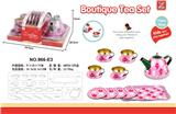 OBL10087940 - 过家家马口铁红白花茶具